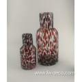 leopard patterns embellishments jardiniere glass vase